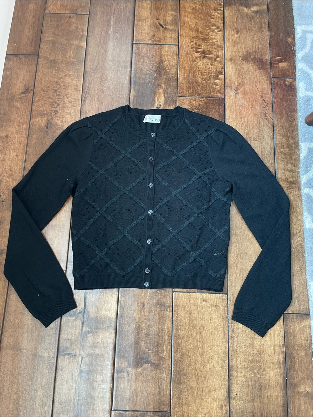Red Valentino Black Button Up Cardigan